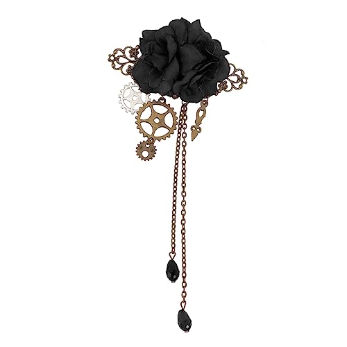 LALADEFIEE Gothic Haaraccessoires Blumen Haarspange Lolita Accessoires Für Frauen Cosplay Haarschmuck Party Zeremonie Geburtstag von LALADEFIEE