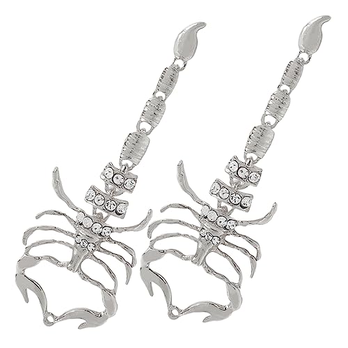 LALADEFIEE Schwarze Hänge-ohrstecker Mit Strasssteinen Im Schlangen-design Für Damen Reptilien-modeschmuck Statement-ohrhänger Für Frauen Und Mädchen von LALADEFIEE