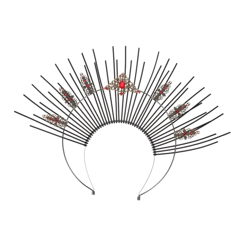 LALADEFIEE Gotisches Mädchen Haarreif Schwarz Kopfschmuck Haarschmuck DIY Kopfschmuck für Party Hochzeit Kommunion von LALADEFIEE