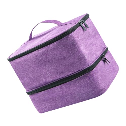 LALADEFIEE Nail Polish Organizer Doppellagiger Kosmetischer Aufbewahrungssack Für Nagellack Und Zubehör Tragbar Für Und Unterwegs Große Kapazität von LALADEFIEE