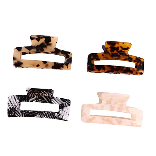 LALADEFIEE 4stücke Haar-clips Für Frauen Und Mädchen Mittelgroße Haarklammern Aus Acetat Rutschfest Für Ponytail- Und Kreative Frisuren Haaraccessoires Für Bad Und Alltag von LALADEFIEE