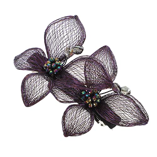 LALADEFIEE Butterflies Haarklammern Vintage Haarspangen Für Hochzeiten Und Partys Doppelte Schmetterlinge Robust Und Für Damen-haarschmuck von LALADEFIEE