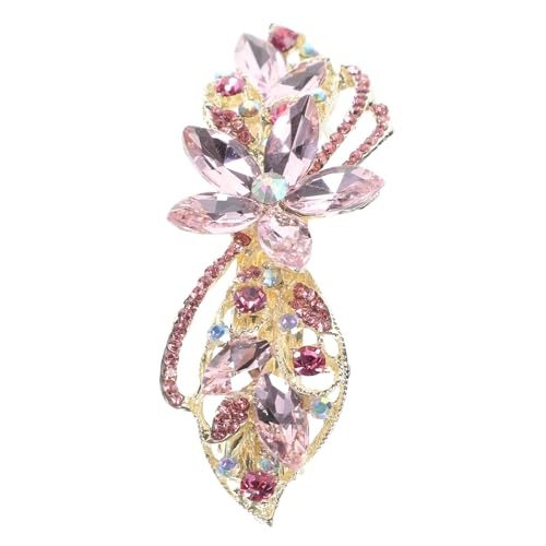 LALADEFIEE Rhinestone Haarklammer Für Damen Funkelnde Haarspange Mit Stabilem Federclip Für Hochzeiten Partys Und Besondere Anlässe Eleganter Haarschmuck Mit Blumen-design von LALADEFIEE