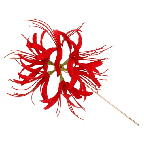 LALADEFIEE Vintage Chinesische Haarstäbchen Mit Handgefertigter Roten Blüten-dekoration Haarnadel Für Hochzeiten Feste Und Traditionelle Anlässe Für Damen Und Mädchen von LALADEFIEE