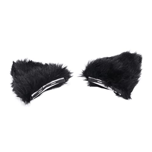 LALADEFIEE Katzenohren Haarclips Plüsch Tier Ohren Für Lolita Cosplay Party Kopfschmuck Halloween Kostümpartys von LALADEFIEE