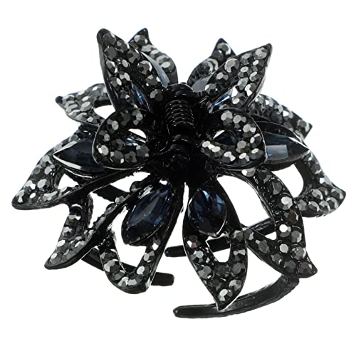 LALADEFIEE Kleiner Blumen-haarspange Mit Strass Dekorative Haarspange Für Frauen Haarklauenclip Für Partys Und Alltag von LALADEFIEE