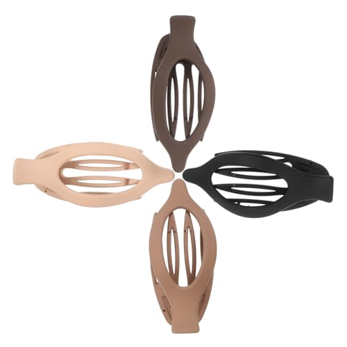 LALADEFIEE 4stücke Teiliges Flache Haarklammern Für Damen Französische Haarspangen Mit Sicherem Für Vielseitige Frisuren Und Trendige Styles in Mattem Schwarz Hautfarbe Und Dunkelbraun LALADEFIEE 4stücke Teiliges Flache Haarklammern Für Damen Französische Haarspangen Mit Sicherem Für Vielseitige Frisuren Und Trendige Styles in Mattem Schwarz Hautfarbe Und Dunkelbraun von LALADEFIEE