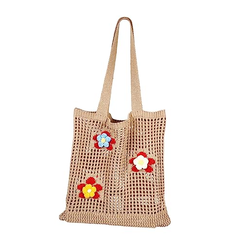 LALADEFIEE Häkel Strandtasche Damen Trendige Mesh Einkaufstasche für Sommer Picknick Reisen Wiederverwendbar als Geburtstag Valentinstag oder Muttertag LALADEFIEE Häkel Strandtasche Damen Trendige Mesh Einkaufstasche für Sommer Picknick Reisen Wiederverwendbar als Geburtstag Valentinstag oder Muttertag von LALADEFIEE