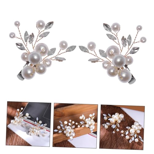 LALADEFIEE Handgefertigte Abnehmbare Perlen Schuhclips mit Strasssteinen Elegante Dekoration für High Heels Einfach zu Befestigen für Hochzeit Party Abschlussball und Besondere Anlässe von LALADEFIEE