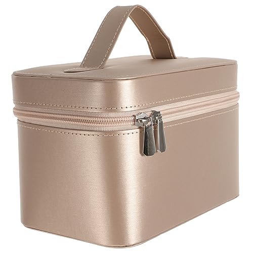 LALADEFIEE 1stück wasserdichte Handtasche Für Kosmetik Stylischer Großer Tragbarer Makeup Organizer Für Reisen Toilettenartikel Und Mehr Pu von LALADEFIEE