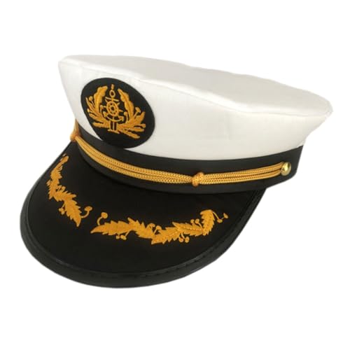 LALADEFIEE Kapitänsmütze Für Boote Herren- Und Damen-matrosenmütze Aus Polyester Kapitänsmütze Mit Dekorativen Fransen von LALADEFIEE