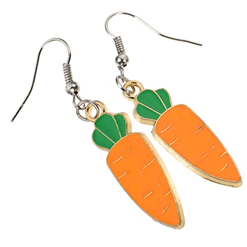 LALADEFIEE Karottenohrringe für Frauen Niedliche Dangle Ohrringe Legiertem Material Modischer Schmuck für Partys Allergiefreundlich für Freundinnen und Familie von LALADEFIEE