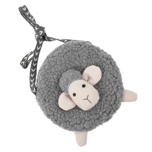 LALADEFIEE Kartenetui Cartoon Schaf Umhängetasche für Mädchen Graue Schultertasche Leicht und Tragen von Kleinigkeiten Unterwegs von LALADEFIEE