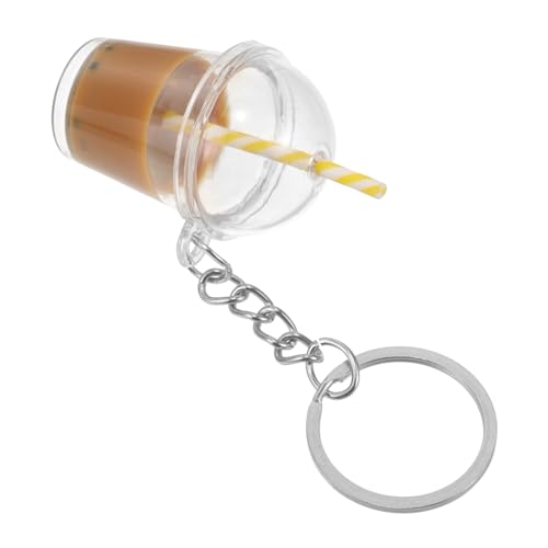 LALADEFIEE Bubble-tea-schlüsselanhänger Für Damen Milchtee-kette Anhänger Taschenanhänger Rucksack-schlüsselanhänger Ästhetisches Accessoire Rostfrei Robust von LALADEFIEE