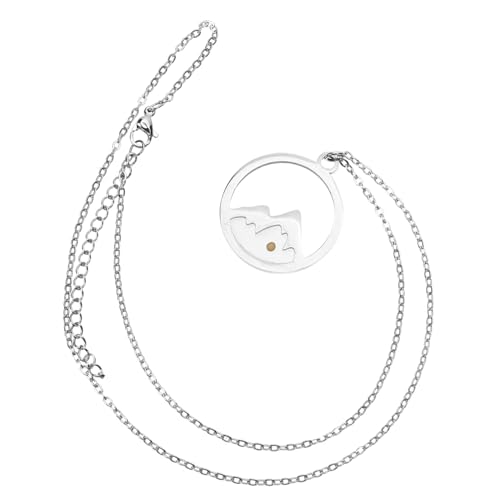 LALADEFIEE Kette mit Berg Anhänger Leichte Hautfreundliche Halskette für Damen Modischer Langlebiger Schmuck Vielseitig Kombinierbar Perfektes für Frauen von LALADEFIEE