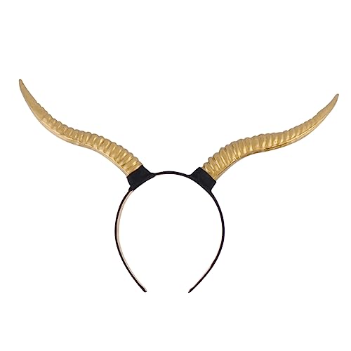 LALADEFIEE Halloween Antelope Horn Haarreif Gothic Kostümzubehör Für Halloween Fotorequisiten Und Partys Hochwertige Realistische Kopfbedeckung Antikem Bronze von LALADEFIEE