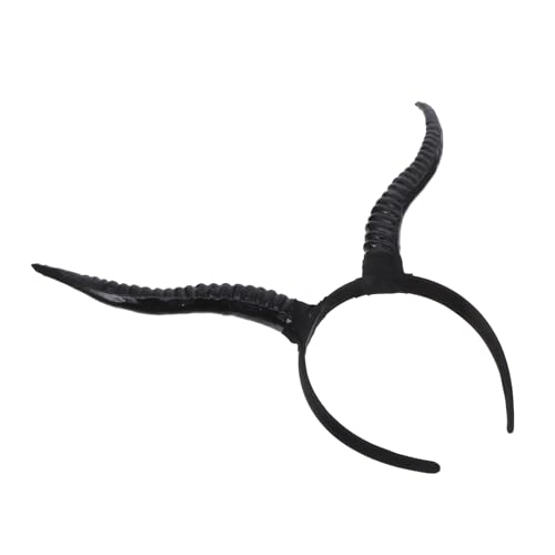 LALADEFIEE Antilopenhorn Stirnband Halloween Haarband Gothic Kopfbedeckung Cosplay Haarschmuck Aus Horn Für Party Und Fotos von LALADEFIEE