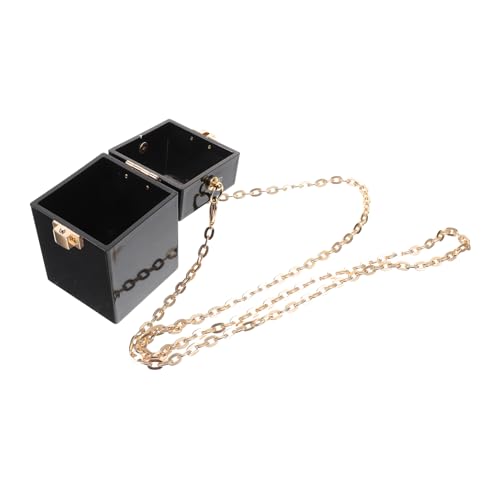 LALADEFIEE Klein Und Elegant Transparente Umhängetasche Mit Kettenriemen Für Damen Als Lippenstift Und Münzbeutel Praktische Handtasche Für Alltag Und Ausgehen von LALADEFIEE