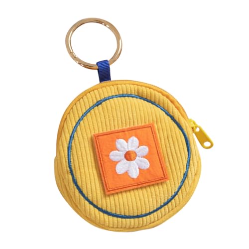 LALADEFIEE Kleine Damen Münzgeldbörse mit Besticktem Design Langlebiges Stabiles Material Modisches Handliches Portemonnaie für Alltag und Reisen Farbenfrohes Accessoire von LALADEFIEE