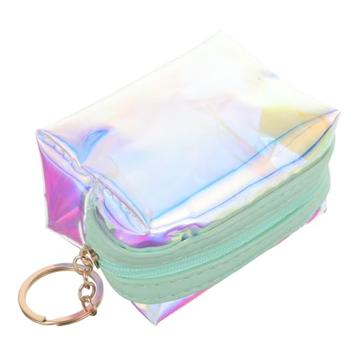 LALADEFIEE Kleine Geldbörse Damen mit Münzfach und Schlüsselanhänger Kompakt Leicht Trendiges PVC Portemonnaie für Jugendliche und Studenten Praktisches Schlankes Wallet Robust und von LALADEFIEE