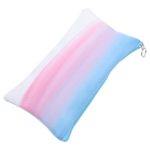 LALADEFIEE Kleiner Kosmetiktasche Für Handtasche Tragbare Aufbewahrungstasche Reißverschluss Blau Gradient Multifunktionale Reise Make up Tasche Für Frauen Kompakt Und Leicht Für Reisen von LALADEFIEE