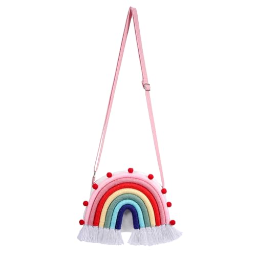 LALADEFIEE Junge Mädchen Kleinkindertasche Regenbogen Handtasche Umhängetasche Mit Hochwertigem Reißverschluss Für Täglichen Gebrauch Und Dekoration von LALADEFIEE