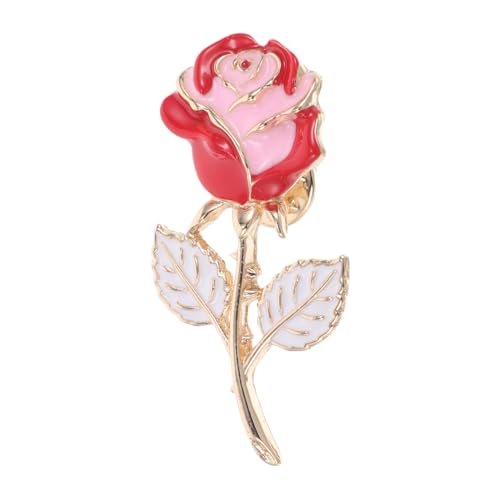 LALADEFIEE Kreative Legierung Rose Brosche Pin Für Frauen Männer Blume Design Brosche Ästhetische Stecknadel Dekorative Abzeichen Mit Einzigartigem Design Für Verschiedene Outfits von LALADEFIEE