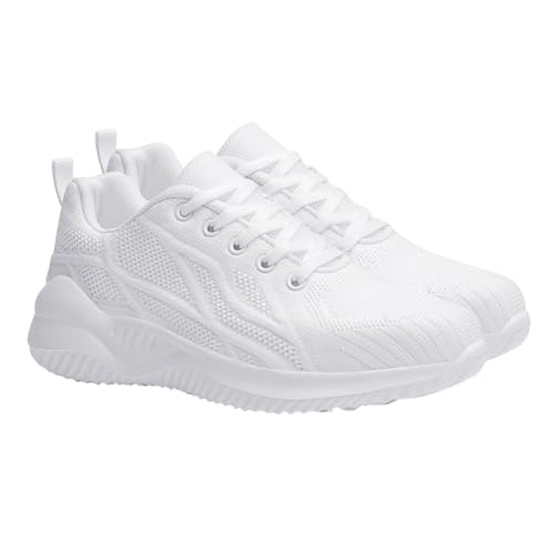 LALADEFIEE Leichte Atmungsaktive Sportschuhe Damen Gewebte Laufschuhe mit Hohem Elastisches Obermaterial Vielseitig für Sport Training Alltag Geeignet für Reisen und Freizeit von LALADEFIEE