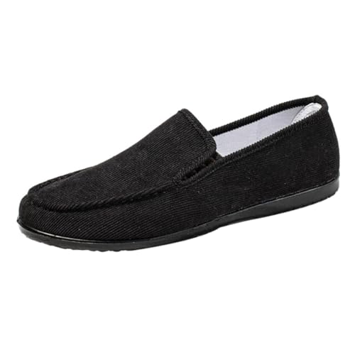 LALADEFIEE Leichte Herren Casual Schuhe mit Weicher PU Sohle Atmungsaktiv rutschfest Ganzjährig Tragbar Komfortabel und Modisch für Freizeit Sport und Alltag Schwarz von LALADEFIEE
