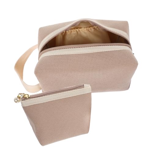 LALADEFIEE 2stücke Damen Kosmetiktaschen Cord Leichte Und Praktische Make-up Taschen Für Und Zuhause Aufbewahrung Von Und Kleinigkeiten Sanftem von LALADEFIEE