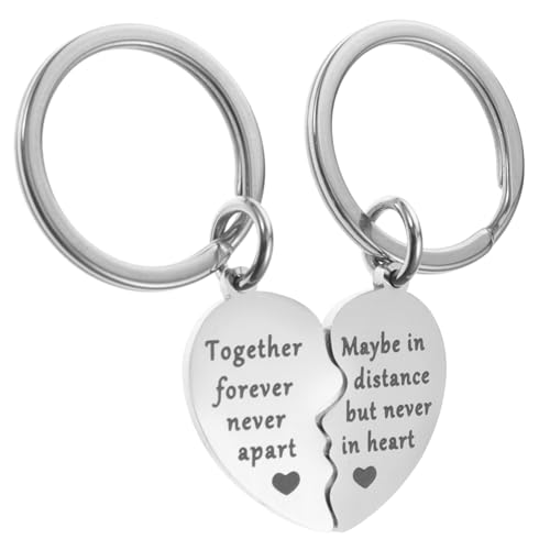 LALADEFIEE Lustiger Schlüsselbund Passende Herzschlüsselkette Schlüsselanhänger Valentinstag Schlüsselanhänger für Freundin Legierungsschlüsselanschüsse Zusammenpassender von LALADEFIEE