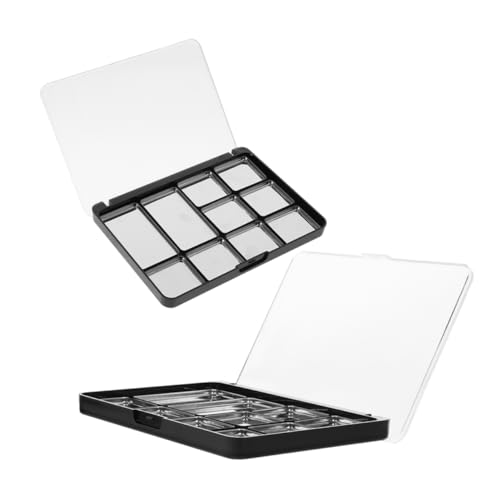 LALADEFIEE Magnetische Lidschattenpalette 2 Stück 10 Fächer Leere Make-up-palette Kosmetiketui Organisierter Aufbewahrungsort Für Lidschatten Und Lippenstifte von LALADEFIEE