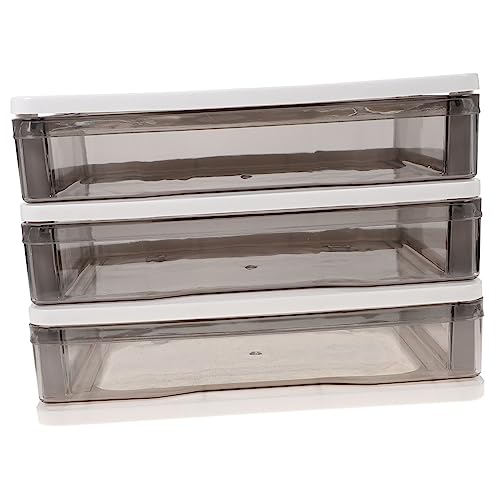 LALADEFIEE Kosmetik-aufbewahrungskoffer 3 Schubladen Make-up-organizer Arbeitsplatten-organizer Für Kosmetik Weiß von LALADEFIEE