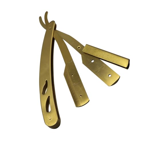 LALADEFIEE Manueller Bart Rasierer Rasiermesser Bartpflege Werkzeug Sicher Sanft für Herren Bart und Augenbrauen Geeignet Klingenlos Praktische Halterung Langlebig von LALADEFIEE