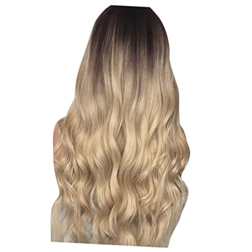LALADEFIEE Haarteile Lange Lockige Perücke Für Damen Haarabdeckung Modische Stumpfem Stylisches Accessoire Mit Strapazierfähigem Material von LALADEFIEE