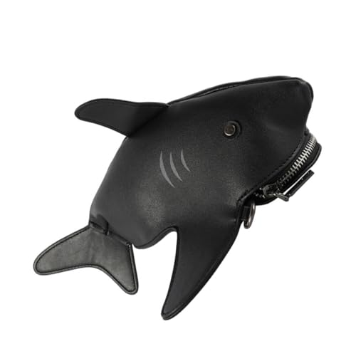 LALADEFIEE Modische Damen Schultertasche Shark Design Große Kapazität mit Reißverschluss Verstellbarem und Abnehmbarem Schultergurt Geeignet für Alltag Einkaufen und Freizeit Stylische von LALADEFIEE