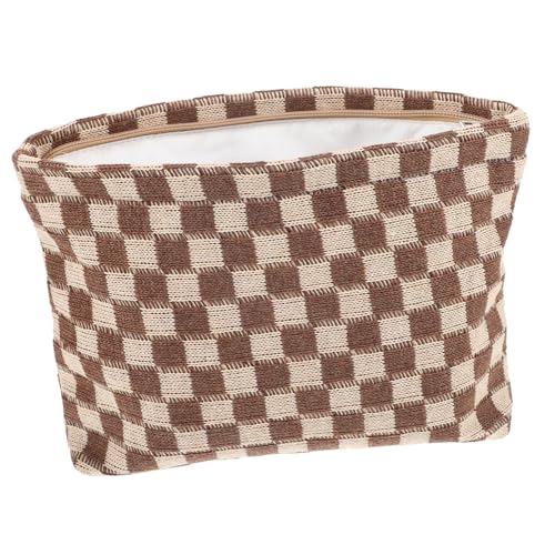 LALADEFIEE Knitted Makeup Storage Bag Für Frauen Große Kapazität Tragbare Kosmetiktasche Für Reisen Und Alltag Als Toilettentasche Oder Geschenktasche Design von LALADEFIEE