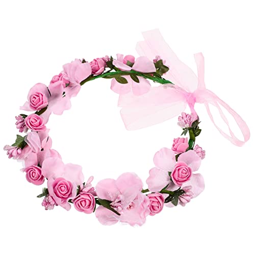LALADEFIEE Blumenkranz Haarschmuck Für Braut Eleganter Haarreif Mit Künstlichen Blüten Für Hochzeiten Partys Und Fotoshootings von LALADEFIEE