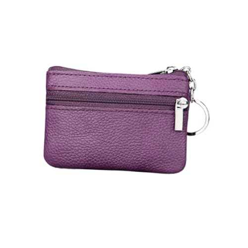 LALADEFIEE Multifunktionale Damen Geldbörse Mit Reißverschluss Handtasche Für Münzen Schlüssel Und Karten Im Eleganten Purpur Pu von LALADEFIEE