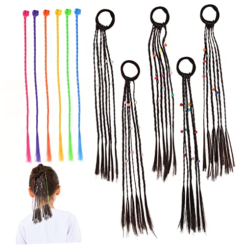 LALADEFIEE 1satz Buntes Haarverlängerungs Geflochtenen Strähnen Und Clips Für Partys Für Festivals Geburtstagsfeiern Und Besondere Anlässe von LALADEFIEE