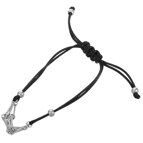 LALADEFIEE Netzkäfig-armband mit Kristallhalter Handwerkskunst Seilkette für Männer von LALADEFIEE