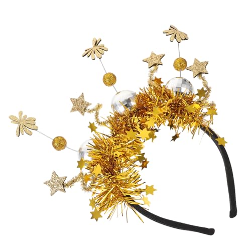 LALADEFIEE Neujahrs-haarreif Aus Lametta Mit Stern-dekoration Glitzernde Kopfbedeckung Für Silvester Und Hochzeitsfeiern Leicht Und Bequem Für Festliche Anlässe Und Fotos von LALADEFIEE