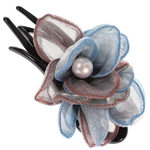 LALADEFIEE Eleganter Duckbill Haarklip Mit Seidenblumen-design Für Dünnes Und Dickes Haar Dekorativer Haarschmuck Für Frauen Für Partys Und Alltag von LALADEFIEE