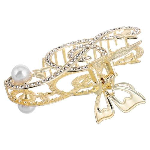 LALADEFIEE Haarklammer Mit Strass Und Perlen Musiknoten Design Große Für Dickes Haar Rutschfeste Für Frauen Und Mädchen von LALADEFIEE