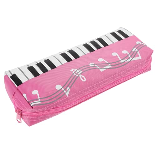LALADEFIEE Schreibmäppchen Aus Segeltuch Mit Klaviertastatur-Design Organizer Für Stifte Tragbare Stiftetasche Für Erwachsene Und Mädchen von LALADEFIEE