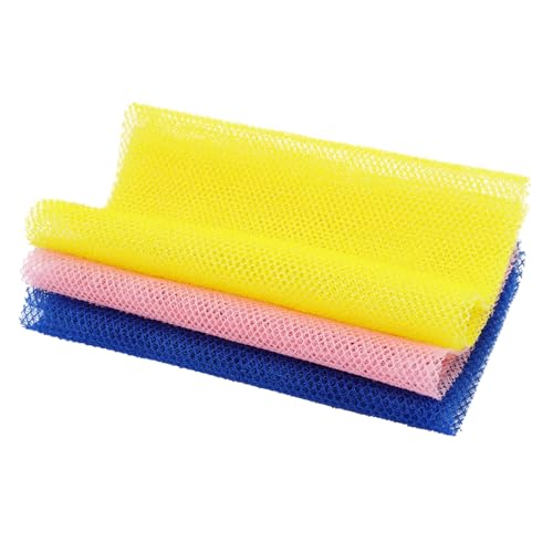 LALADEFIEE 3stücke Duschschwamm Langer Rückenschrubber Für Sanftes Peeling Und Haut Wiederverwendbare Badehandtücher Für Körperpflege Und Entspannung von LALADEFIEE