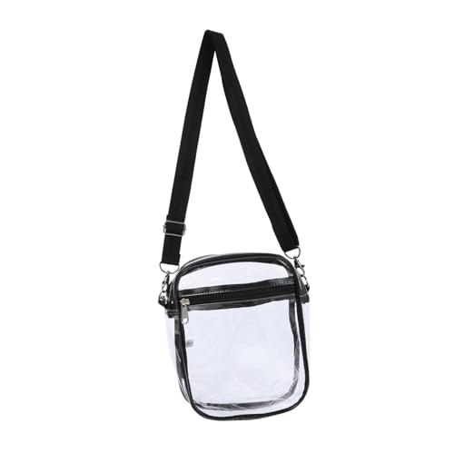 LALADEFIEE PVC Schultertasche Damen Transparent Verstellbarer Riemen Modische Umhängetasche aus Langlebigem Material Vielseitige Tragetasche für Alltag und Freizeit von LALADEFIEE