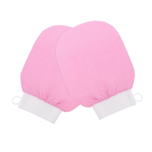 LALADEFIEE Peeling-handschuhe Für Damen 2er-pack Badehandschuhe Aus Viskose Tiefenreinigung Spa Bequem Einfach Zu Schrubben von LALADEFIEE