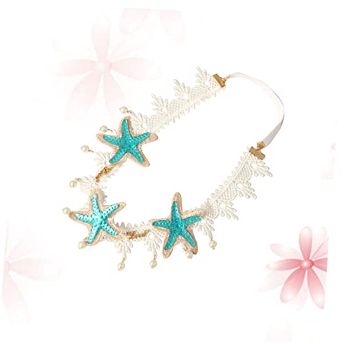 LALADEFIEE Stirnband Mit Perlen Spitze Damen Kopfbedeckung Haarschmuck Für Festival Party Reise Fotografie Floral Damen Haarreifen Kopfschmuck von LALADEFIEE