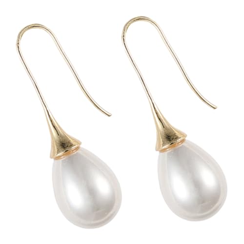 LALADEFIEE Perlenohrringe Damen Hängend Tropfenform Stilvoll Vintage Schmuck Geschenkidee Fein Gearbeitete Baumelnde Ohranhänger von LALADEFIEE